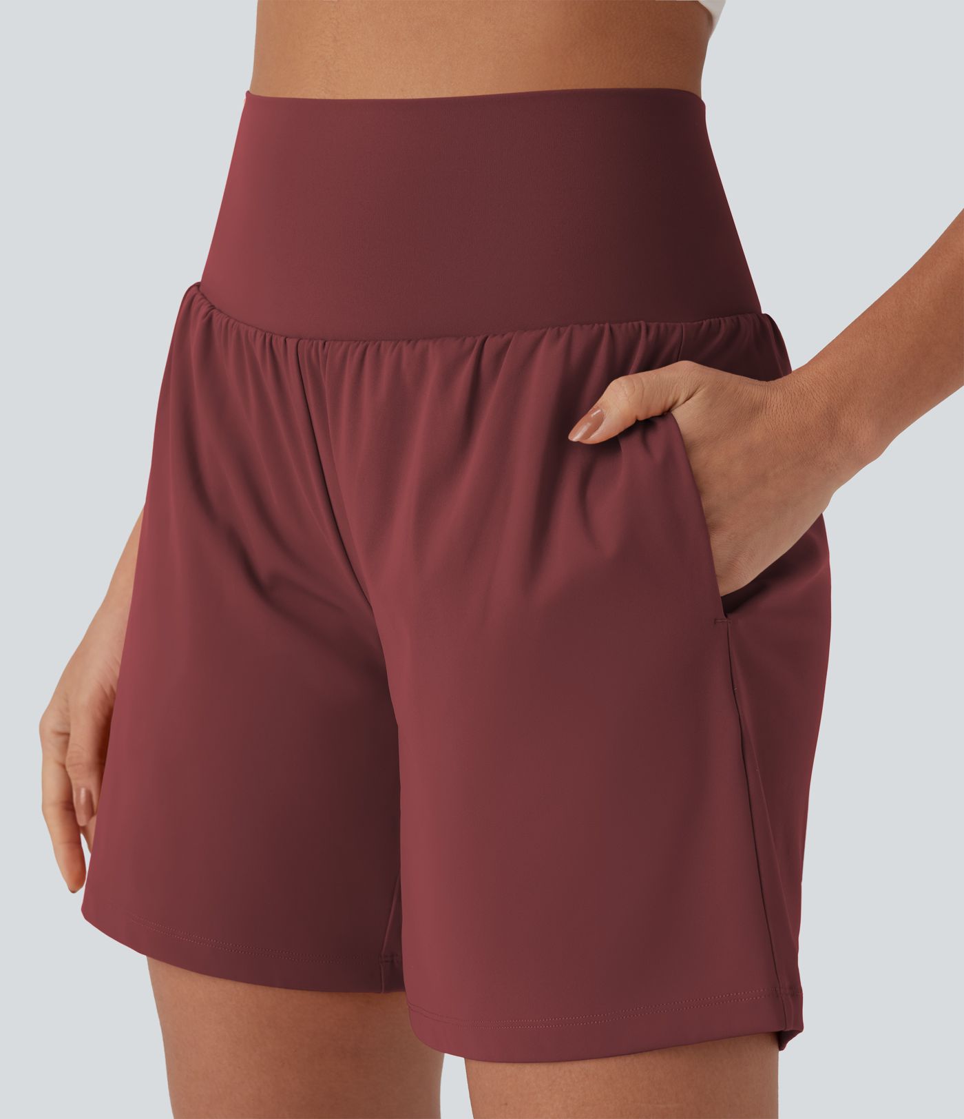 SoftlyZero™ Airy Super High Waisted 2-in-1 Cool Touch Yoga Shorts 7" with Pockets