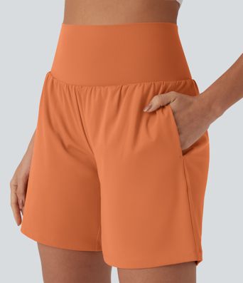 SoftlyZero™ Airy Super High Waisted 2-in-1 Cool Touch Yoga Shorts 7" with Pockets