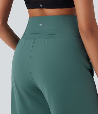 SoftlyZero™ Short de Yoga Bermuda Taille Haute avec Poches, Toucher Frais et Aérien