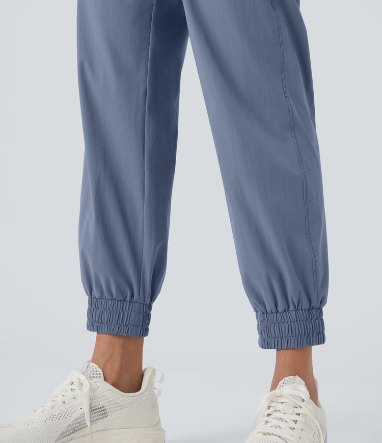 High Waisted Zipper Pockets Hiking Joggers