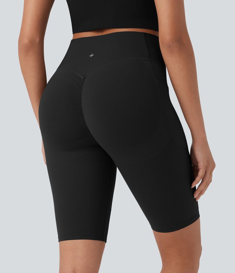 Halara UltraSculpt™ High Waisted Scrunch Butt Lifting Tummy Control Side Pocket Shaping Workout Biker Shorts 9''