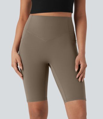 Halara UltraSculpt™ High Waisted Scrunch Butt Lifting Tummy Control Side Pocket Shaping Workout Biker Shorts 9''