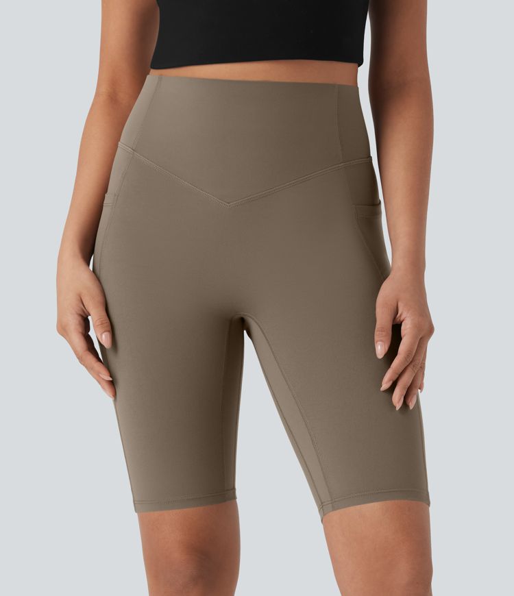 Halara UltraSculpt™ High Waisted Scrunch Butt Lifting Tummy Control Side Pocket Shaping Workout Biker Shorts 9''