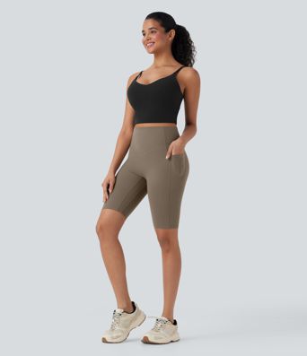 Halara UltraSculpt™ High Waisted Scrunch Butt Lifting Tummy Control Side Pocket Shaping Workout Biker Shorts 9''