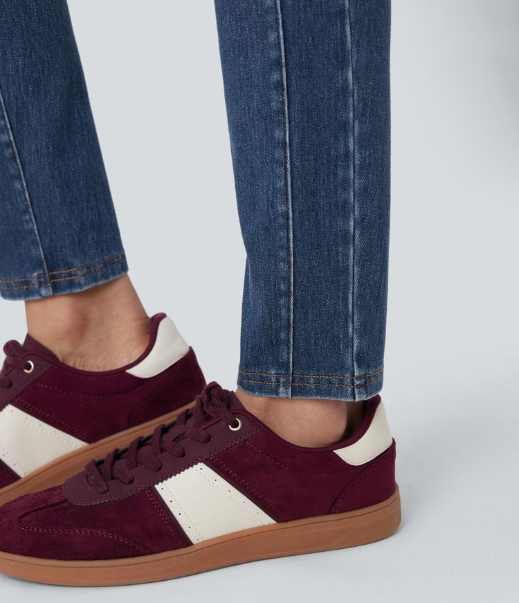 Halara Flex™ Mid Rise Washed Casual Skinny Jeans with Pockets