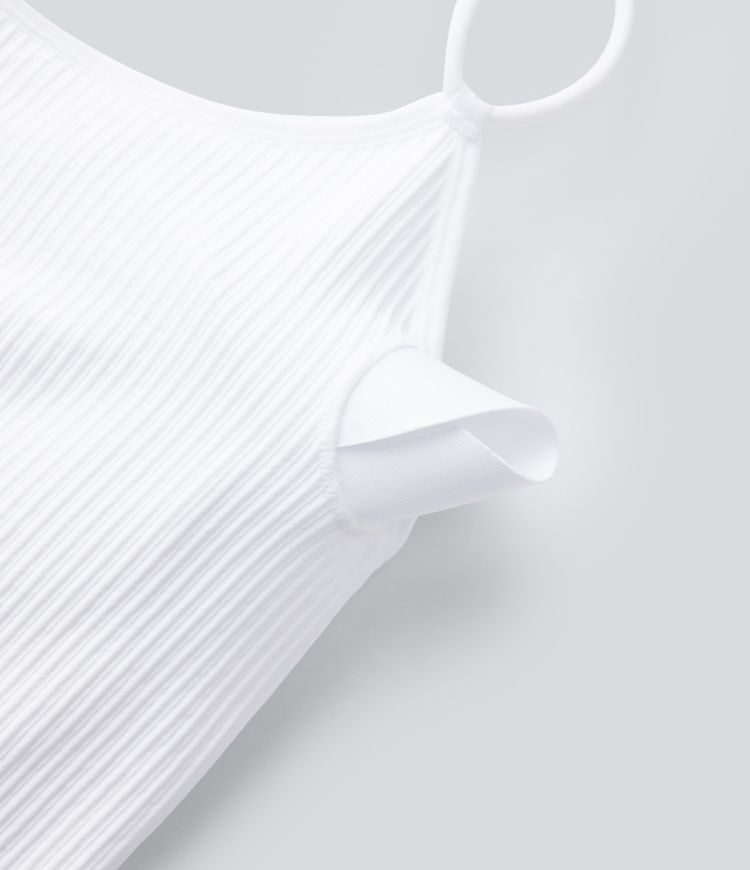 Top corto de running Seamless Flow sin costuras con tirantes dobles y espalda en V en copas D-F