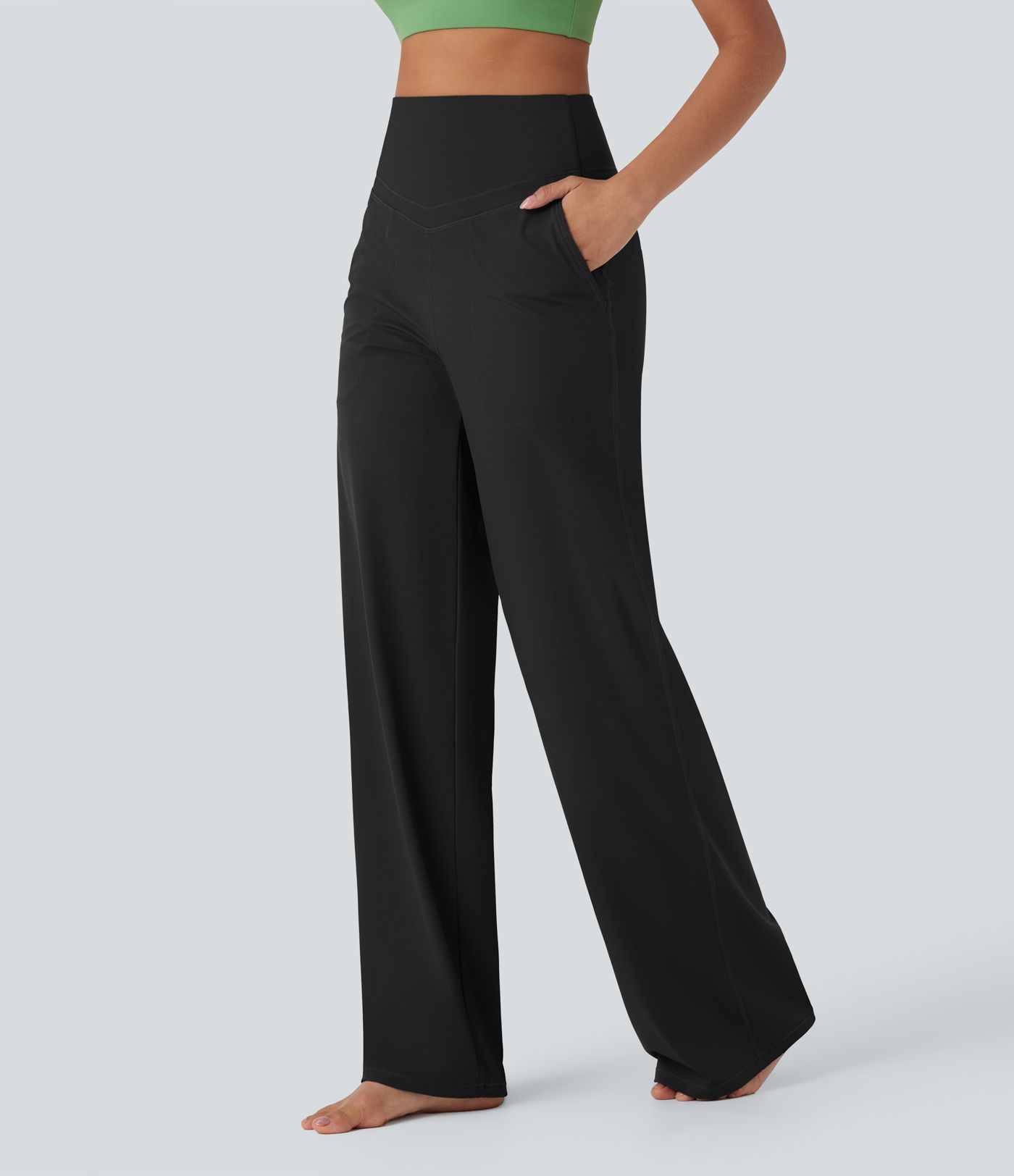 Halara UltraSculpt™ High Waisted Tummy Control Straight Leg Yoga Pants with Pockets