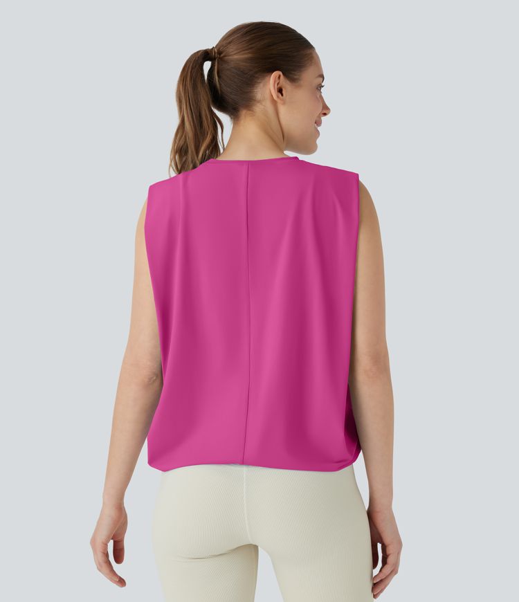 Débardeur de yoga à col rond et toucher frais avec protection UPF50+