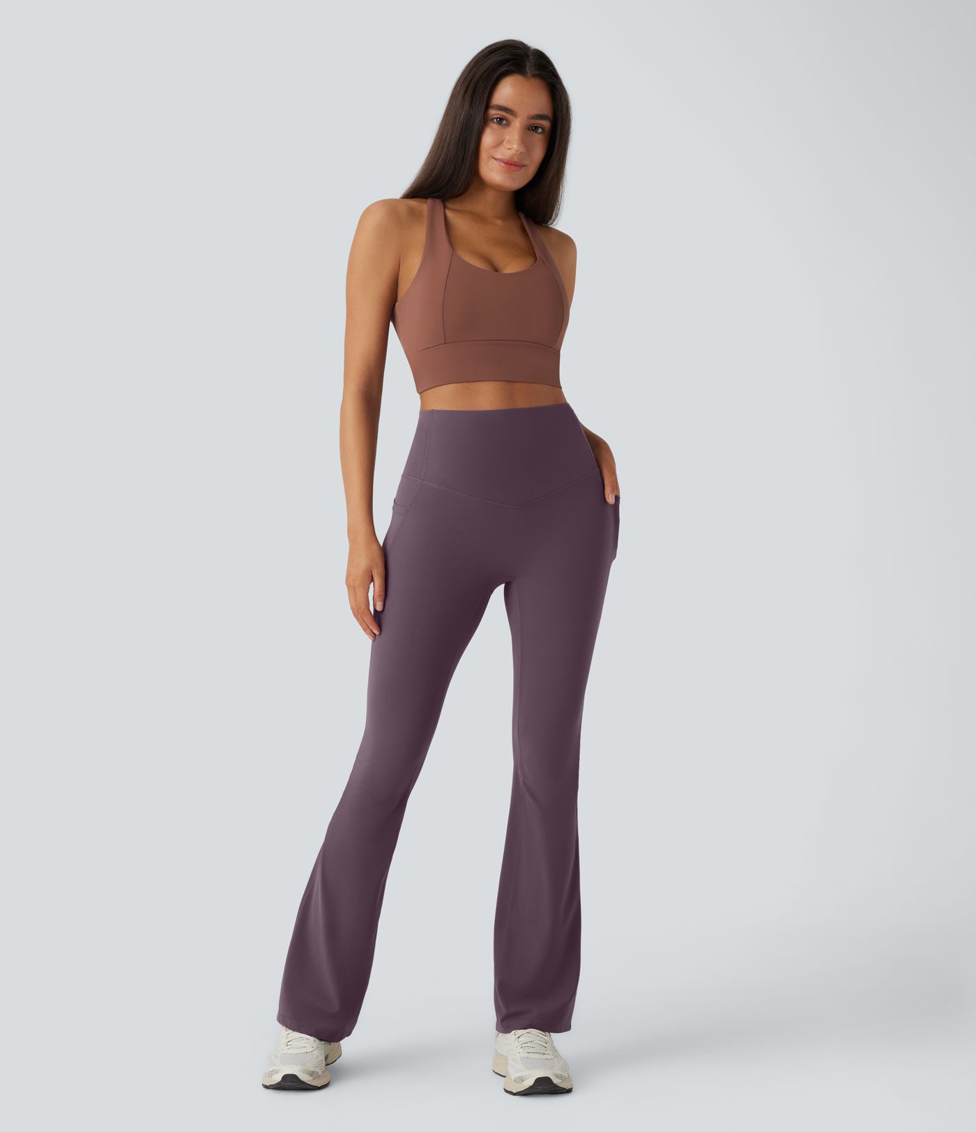 Halara UltraSculpt™ High Waisted Tummy Control Pocket Shaping Yoga Bootcut Leggings