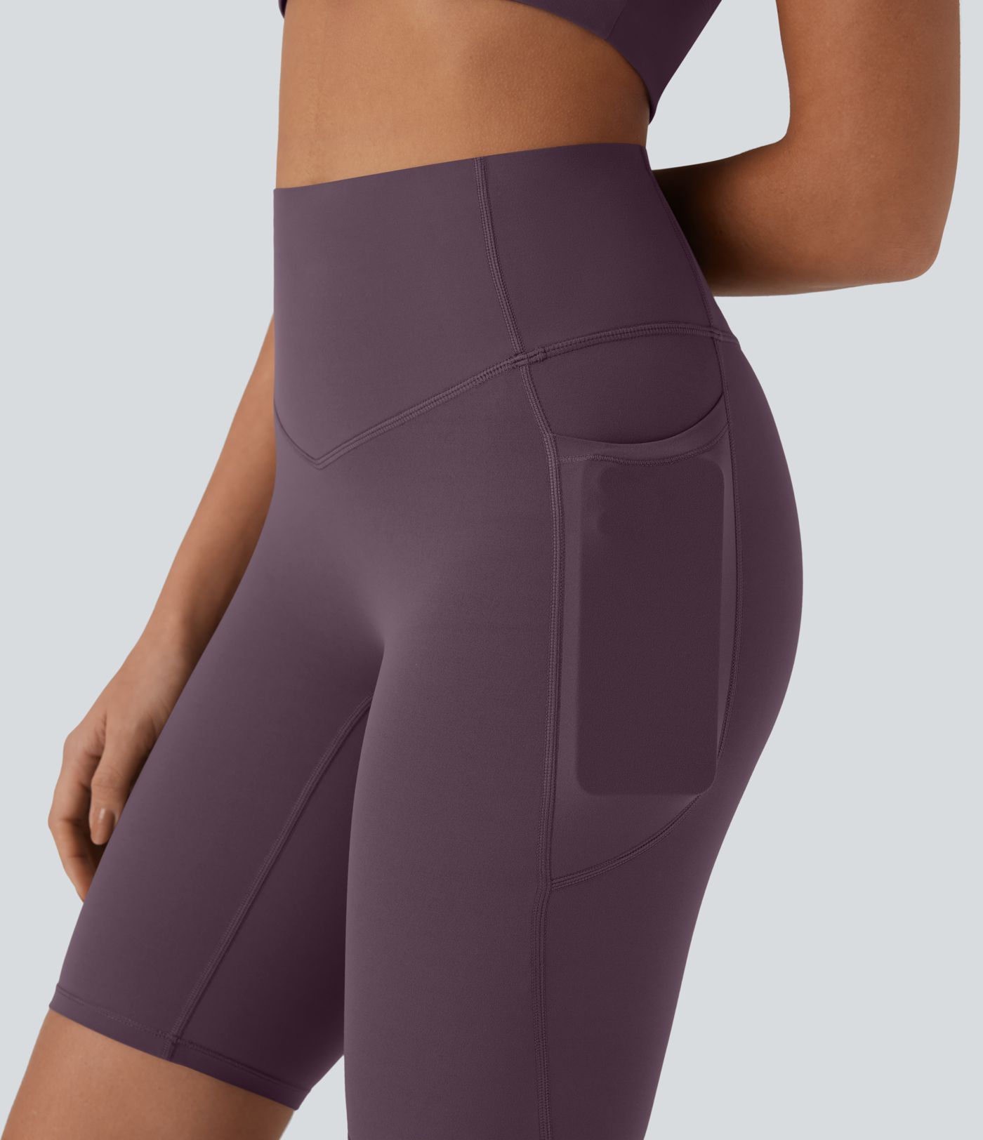 Halara UltraSculpt™ High Waisted Tummy Control Pocket Shaping Training Biker Shorts 9''