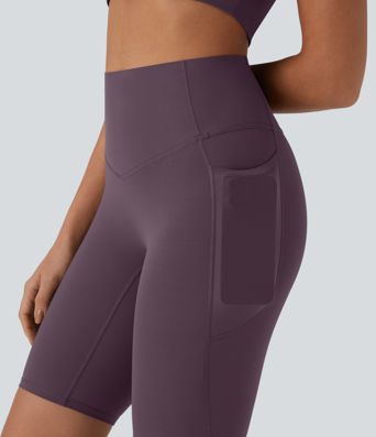 Halara UltraSculpt™ High Waisted Tummy Control Pocket Shaping Training Biker Shorts 9''