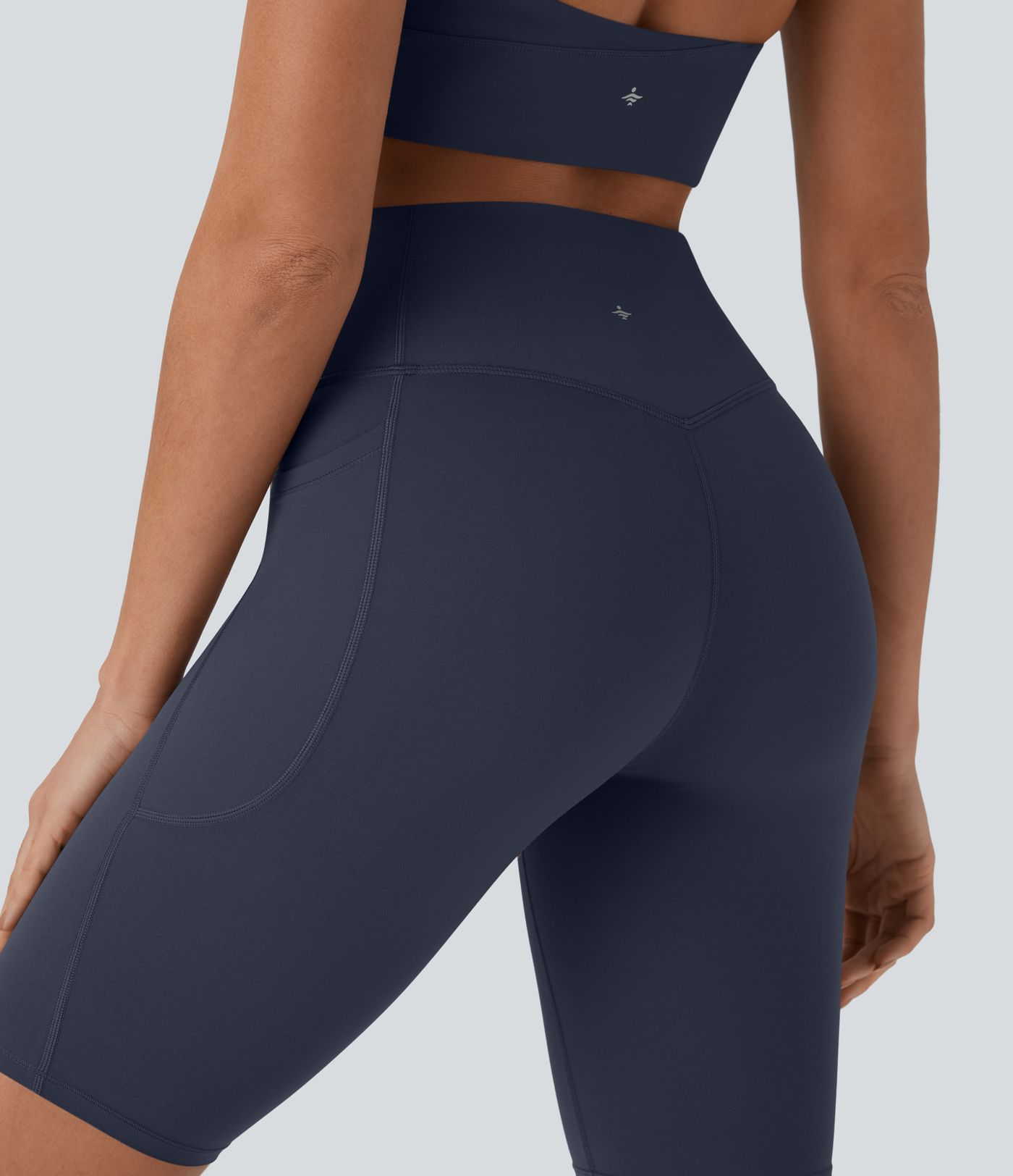 Halara UltraSculpt™ High Waisted Tummy Control Pocket Shaping Training Biker Shorts 9''