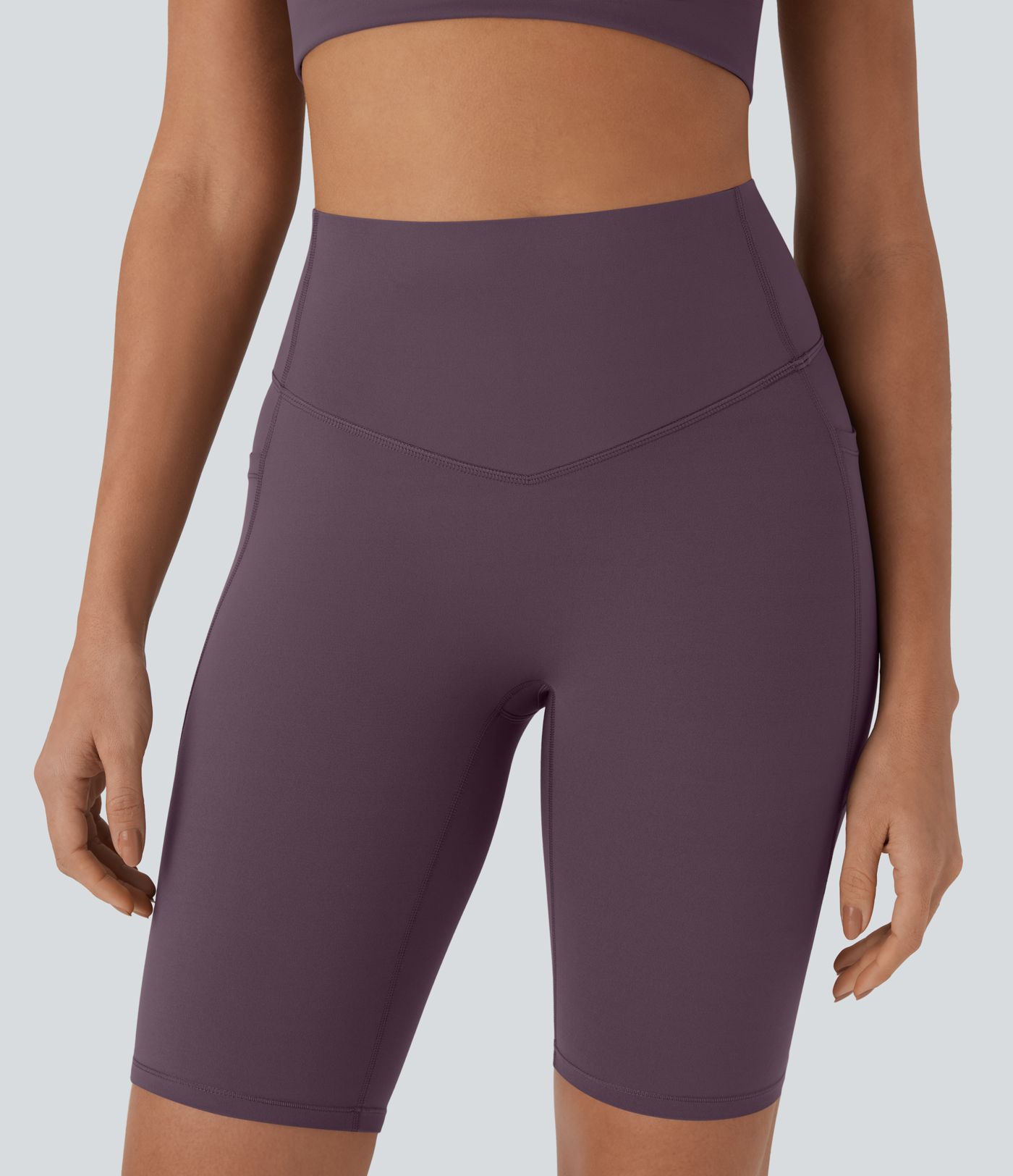 Halara UltraSculpt™ High Waisted Tummy Control Pocket Shaping Training Biker Shorts 9''