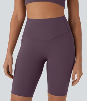 Halara UltraSculpt™ High Waisted Tummy Control Pocket Shaping Training Biker Shorts 9''