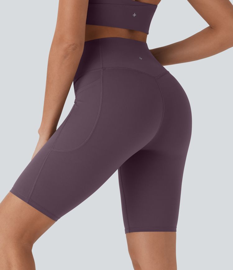Halara UltraSculpt™ High Waisted Tummy Control Pocket Shaping Training Biker Shorts 9''