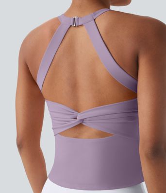 SoftlyZero™ Plush Cut Out Yoga Tank Top A-C Cups