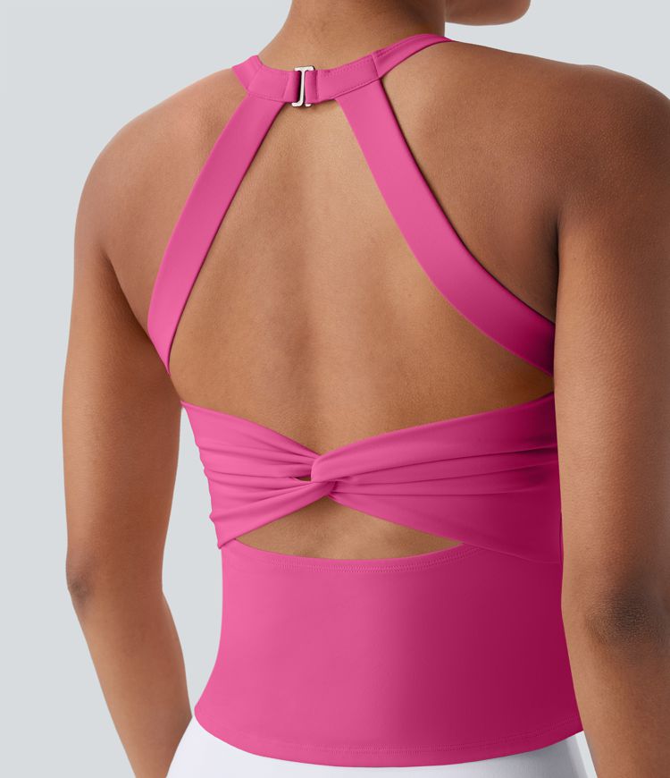SoftlyZero™ Plush Cut Out Yoga Tank Top A-C Cups