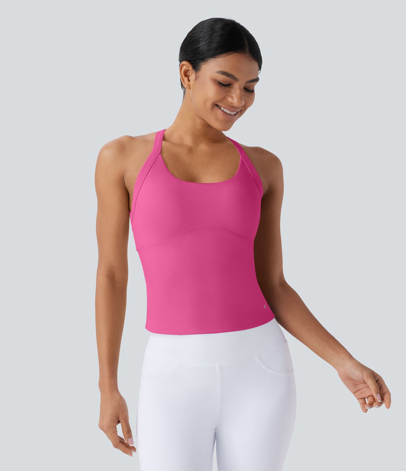 SoftlyZero™ Plush Cut Out Yoga Tank Top A-C Cups