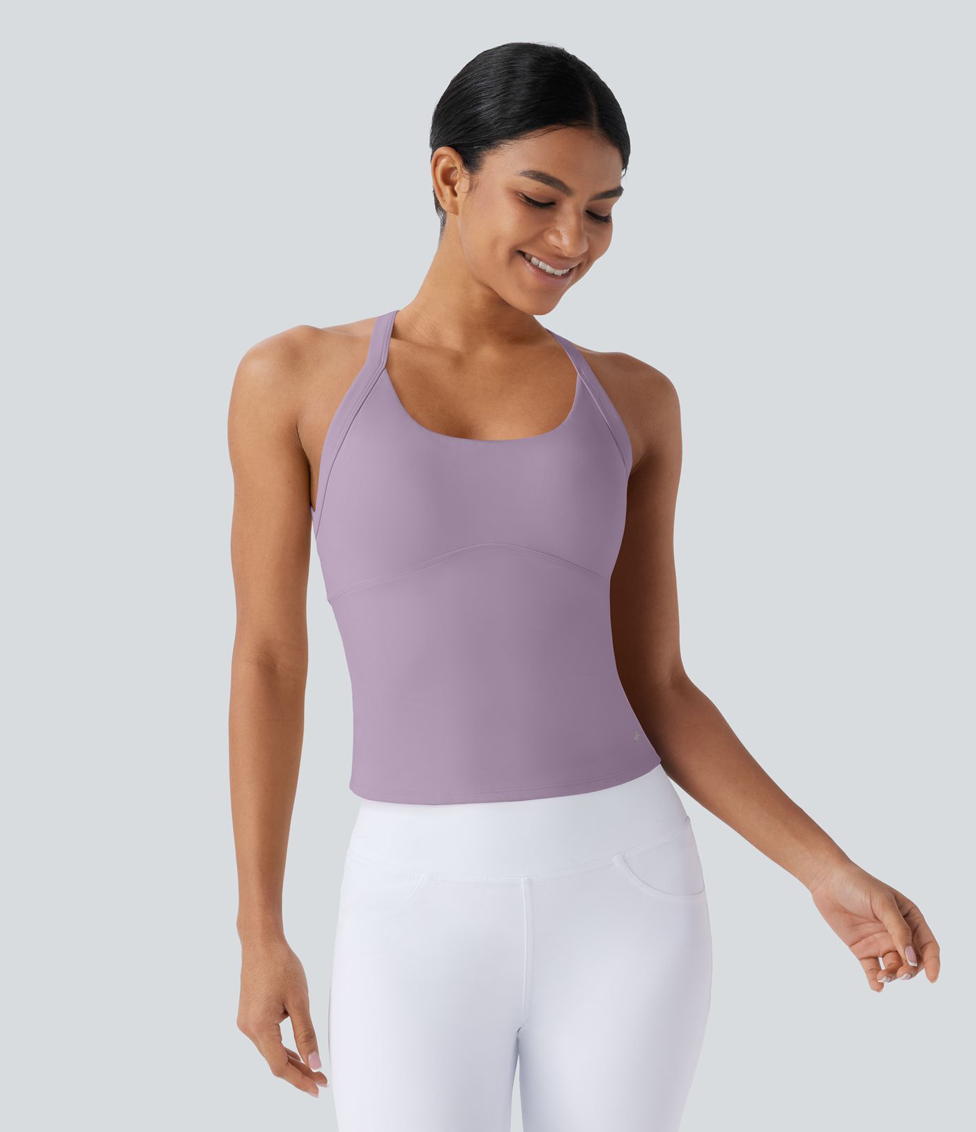 SoftlyZero™ Plush Cut Out Yoga Tank Top A-C Cups