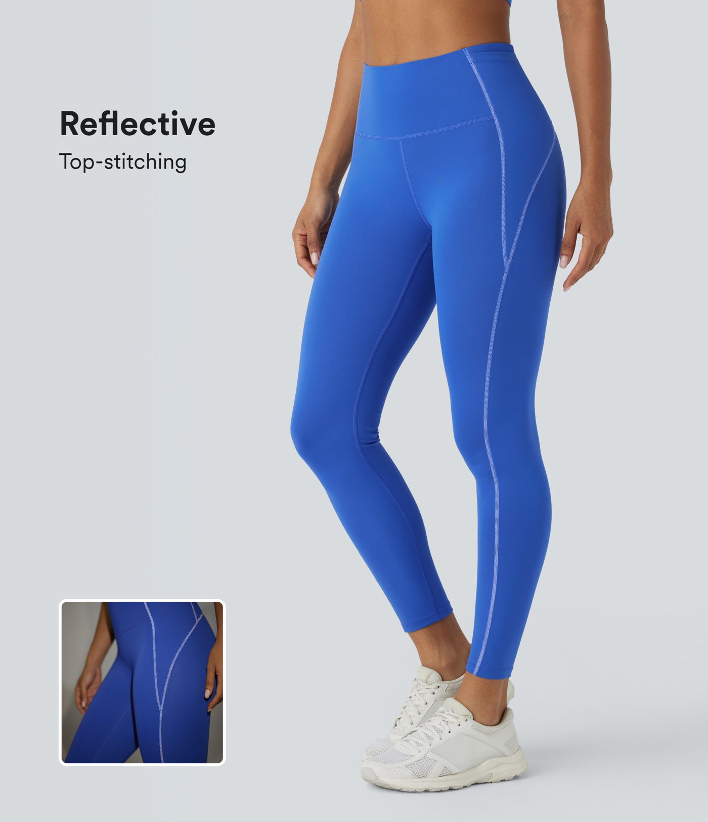 Leggings SpeedWave™ senderismo secado rápido tiro alto múltiple bolsillo costura reflectante 7/8