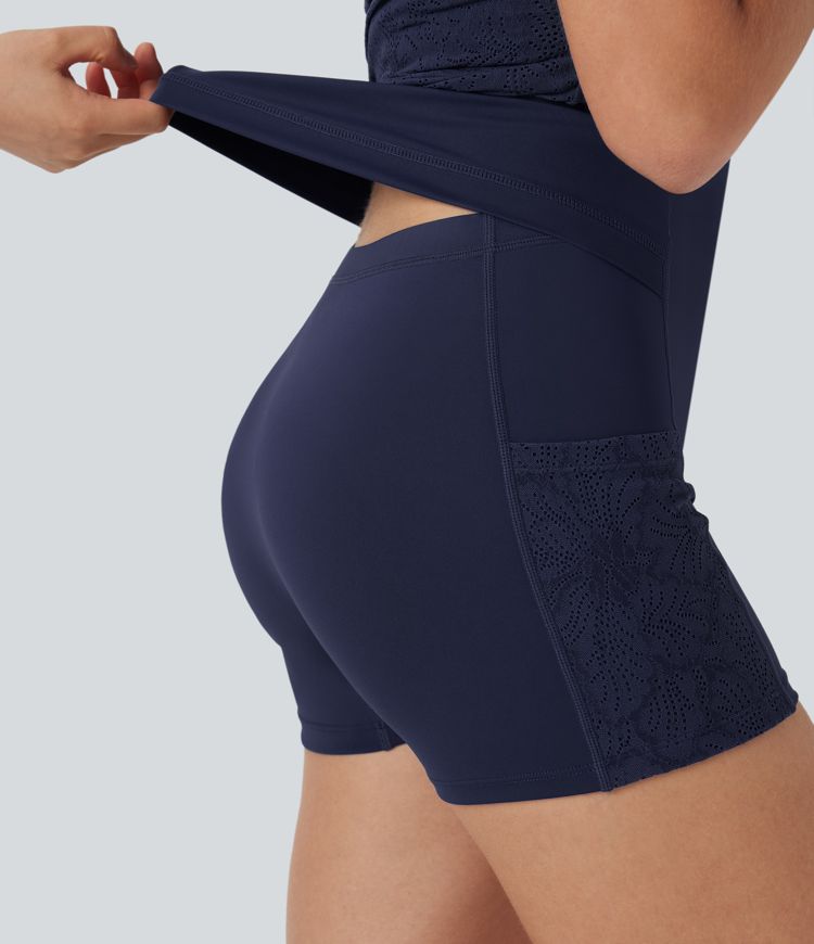 Robe de Danse Active Mini 2-en-1 en Dentelle avec Poches - Facile et Pratique