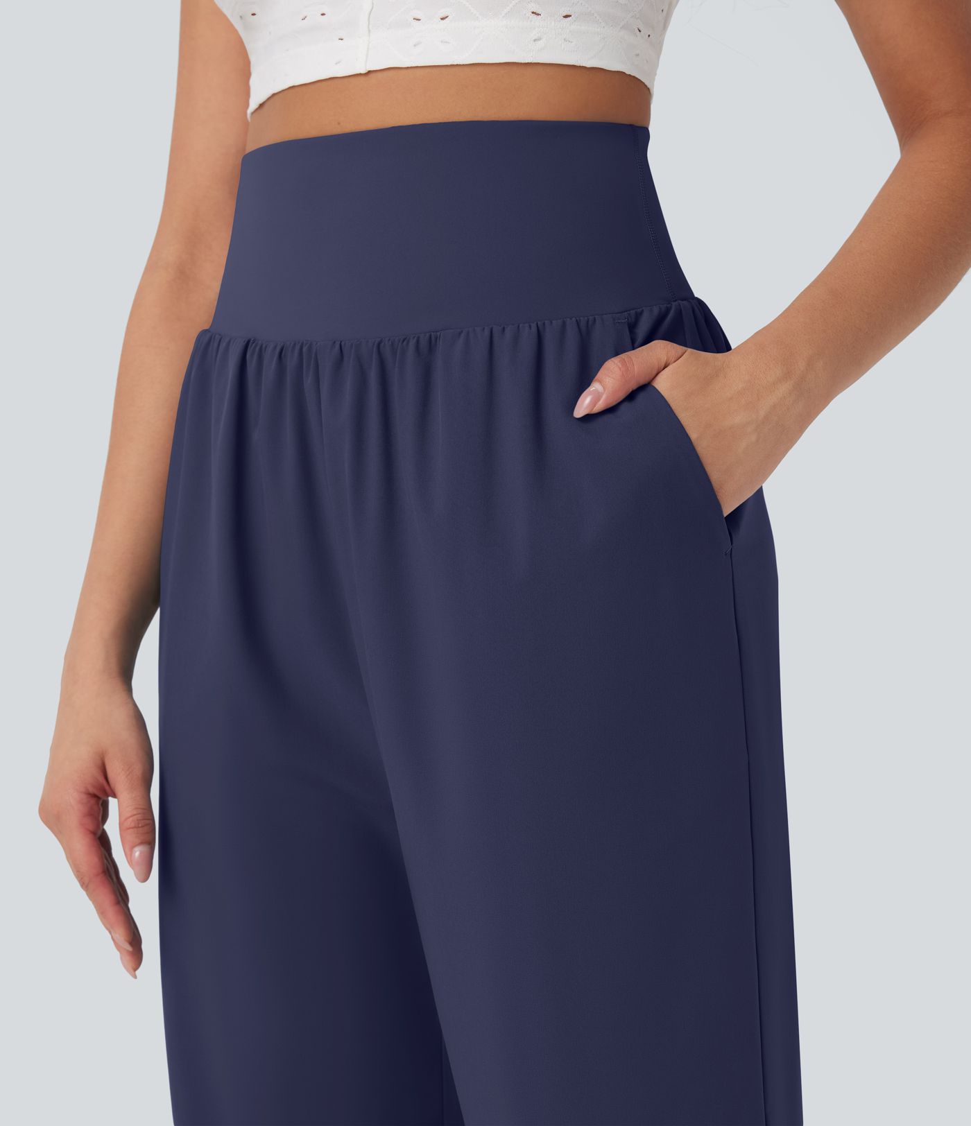 Breezeful™ - Capri-Hose mit hohem Bund, Seitentaschen und Bauchkontrolle - schnelltrocknend