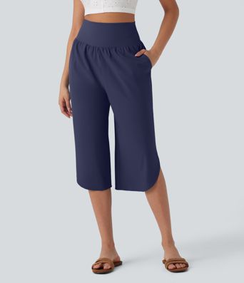 Breezeful™ - Capri-Hose mit hohem Bund, Seitentaschen und Bauchkontrolle - schnelltrocknend