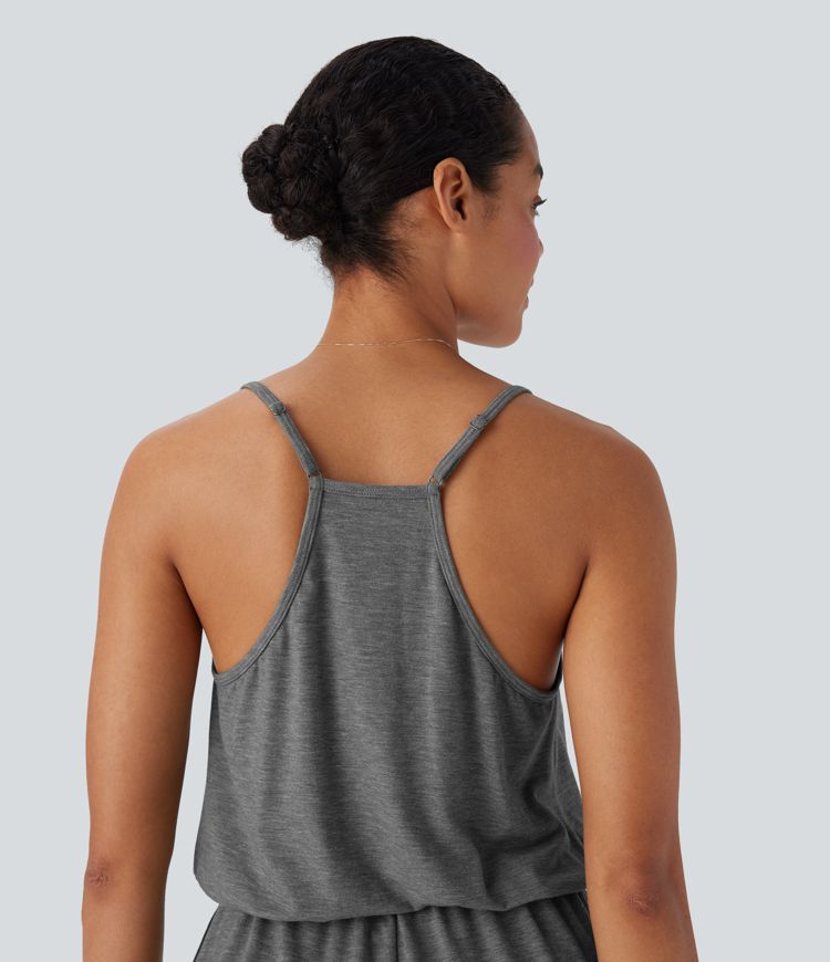 Wide Leg Jumpsuit with Pockets