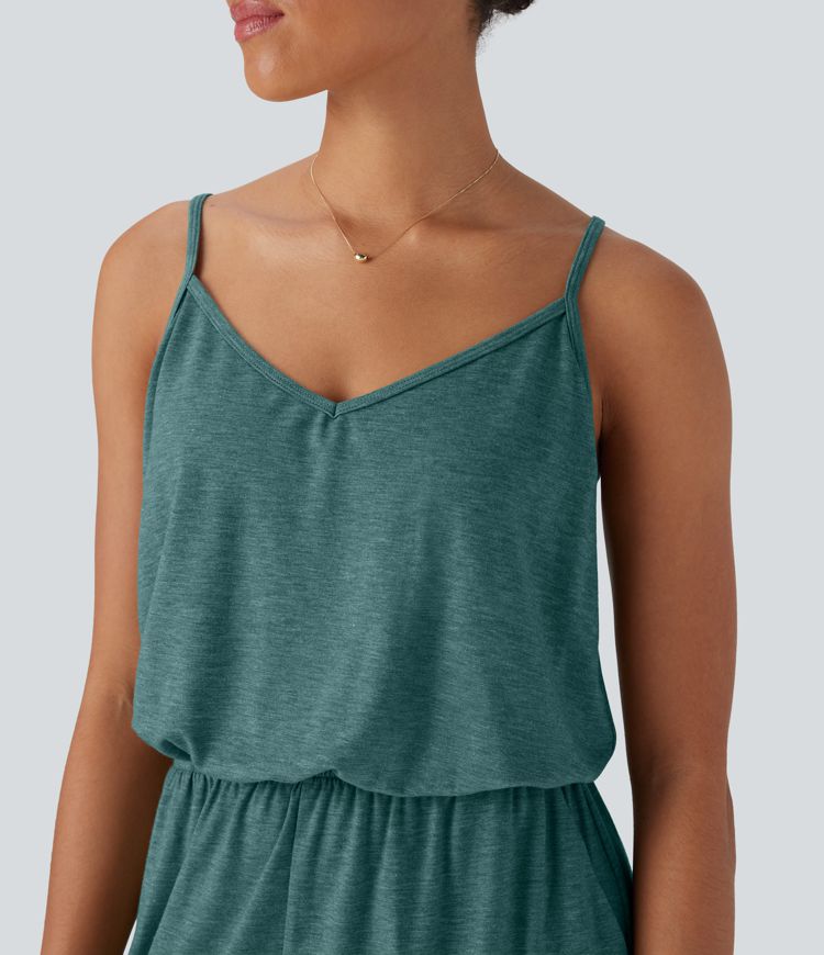 Wide Leg Jumpsuit with Pockets