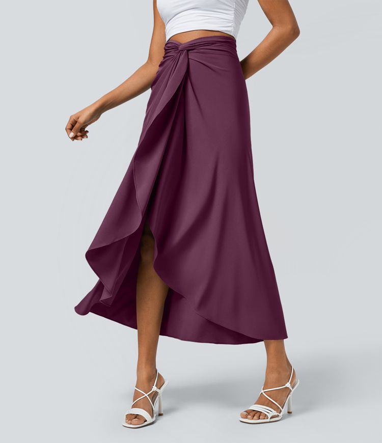 Breezeful™ verdrehter, gewickelter, Resort-Rock mit hohem Bund und Schnürung hinten, schnell trocknend