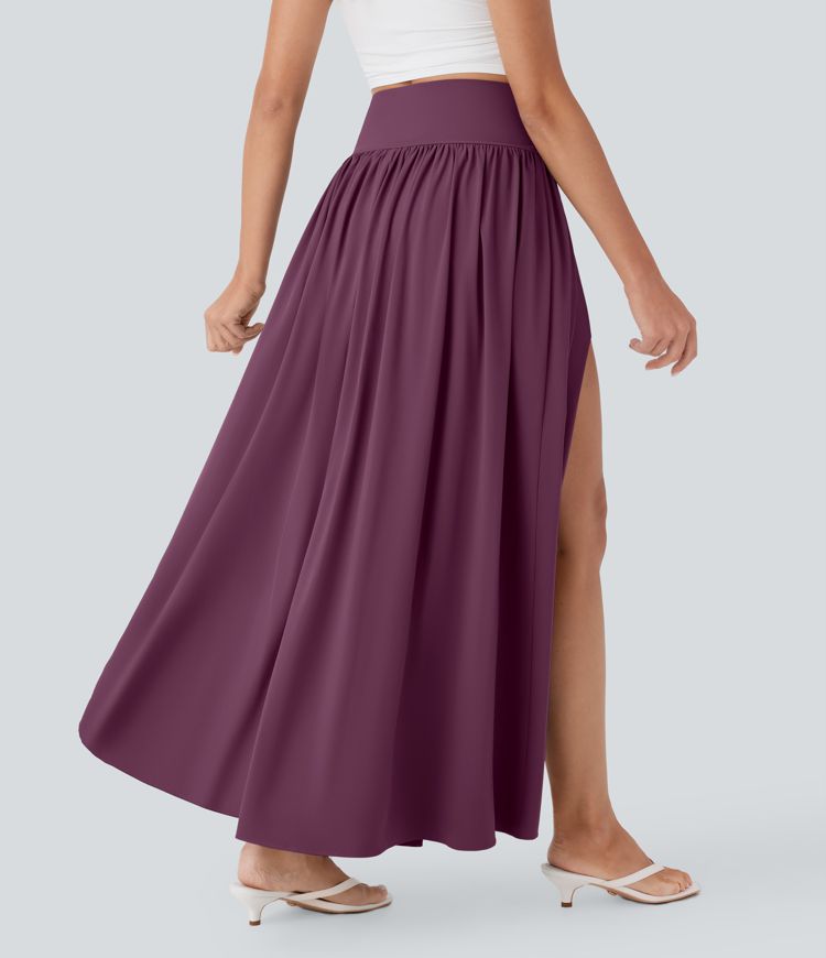 Breezeful™ High Waisted Tummy Control 2-in-1 Flowy Quick Dry Maxi Skirt