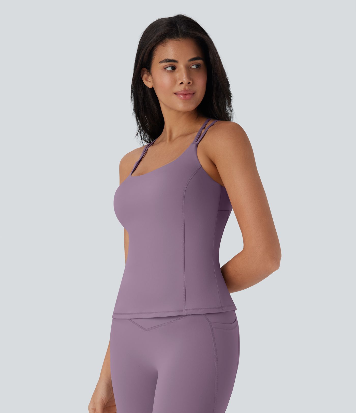 Halara UltraSculpt™ Cool Quick Dry Backless Molded Cups Yoga Cami Top-UPF50+