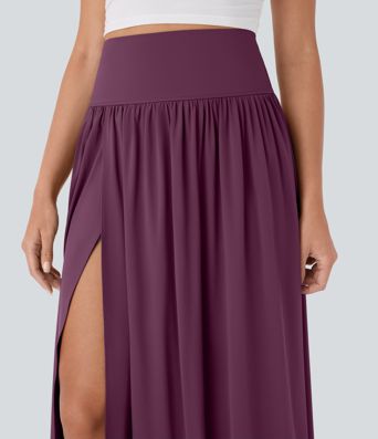 Breezeful™ High Waisted Tummy Control 2-in-1 Flowy Quick Dry Maxi Skirt
