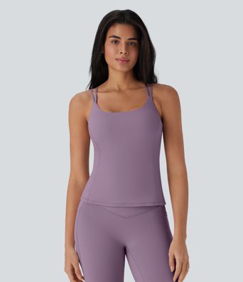 Halara UltraSculpt™ Cool Quick Dry Backless Molded Cups Yoga Cami Top-UPF50+