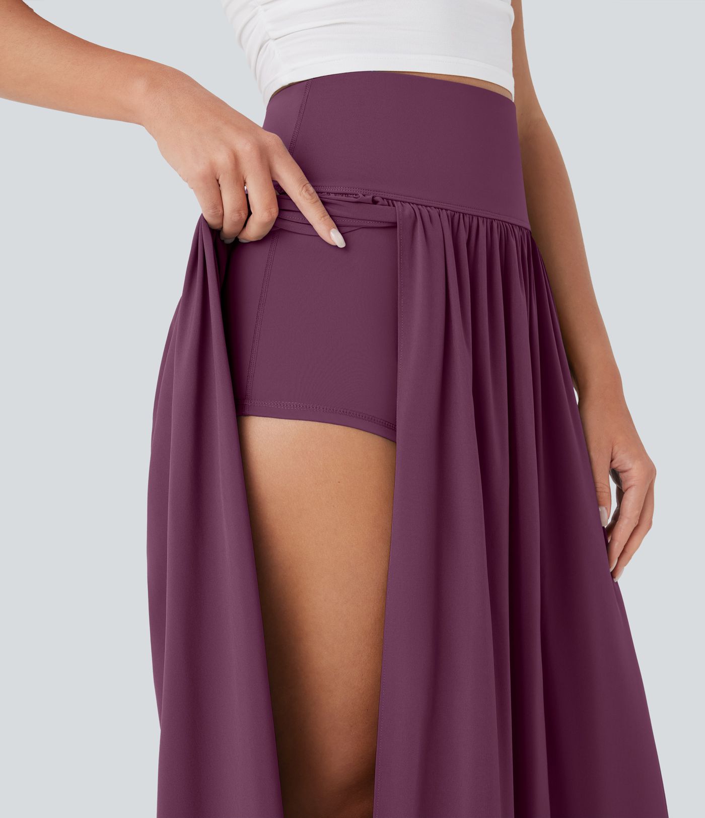 Breezeful™ High Waisted Tummy Control 2-in-1 Flowy Quick Dry Maxi Skirt Breezeful™ High Waisted Tummy Control 2-in-1 Flowy Quick Dry Maxi Skirt