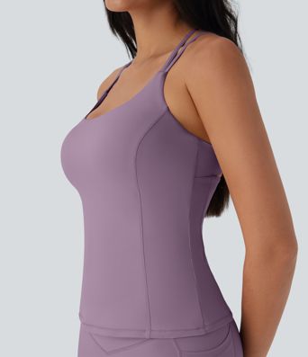 Halara UltraSculpt™ Cool Quick Dry Backless Molded Cups Yoga Cami Top-UPF50+