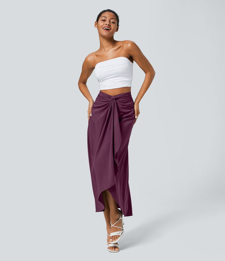 Breezeful™ verdrehter, gewickelter, Resort-Rock mit hohem Bund und Schnürung hinten, schnell trocknend