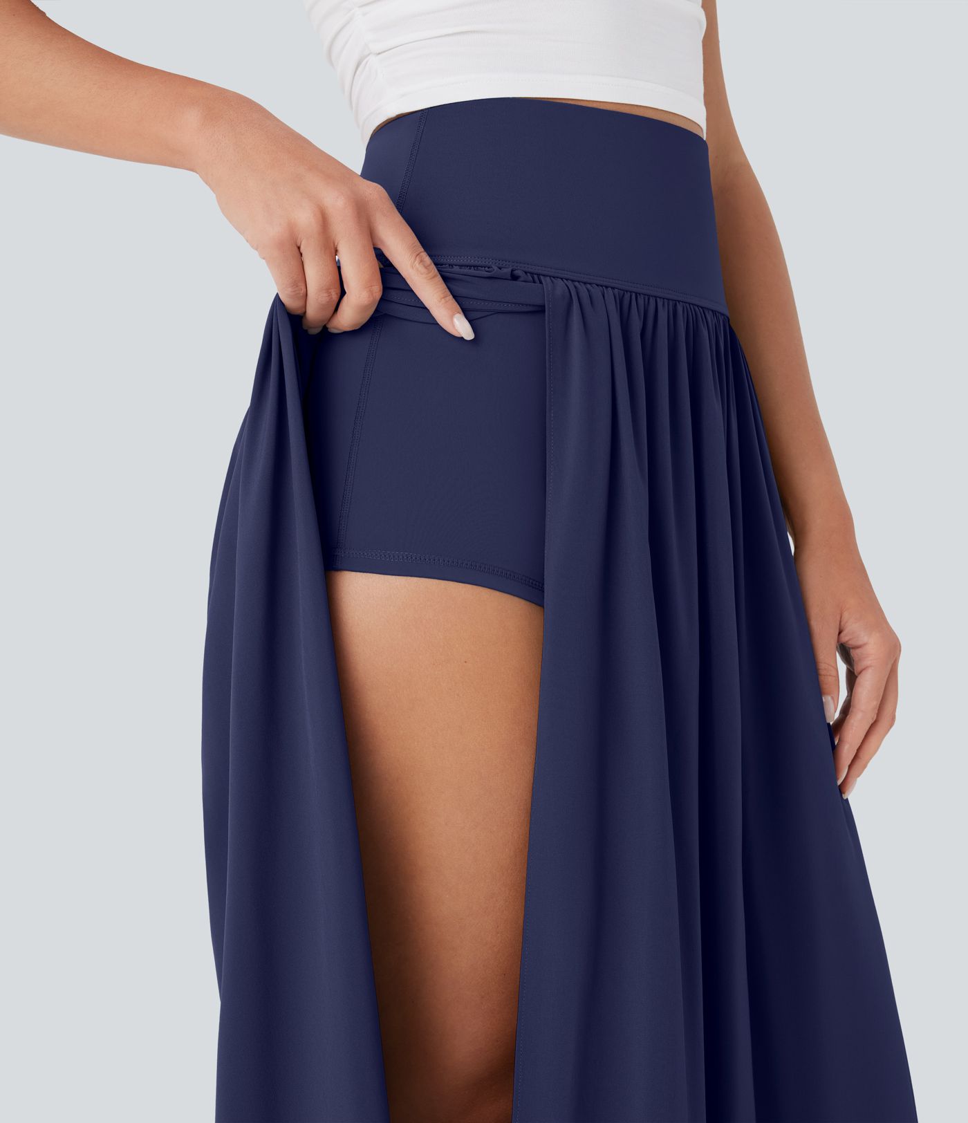 Breezeful™ High Waisted Tummy Control 2-in-1 Flowy Quick Dry Maxi Skirt