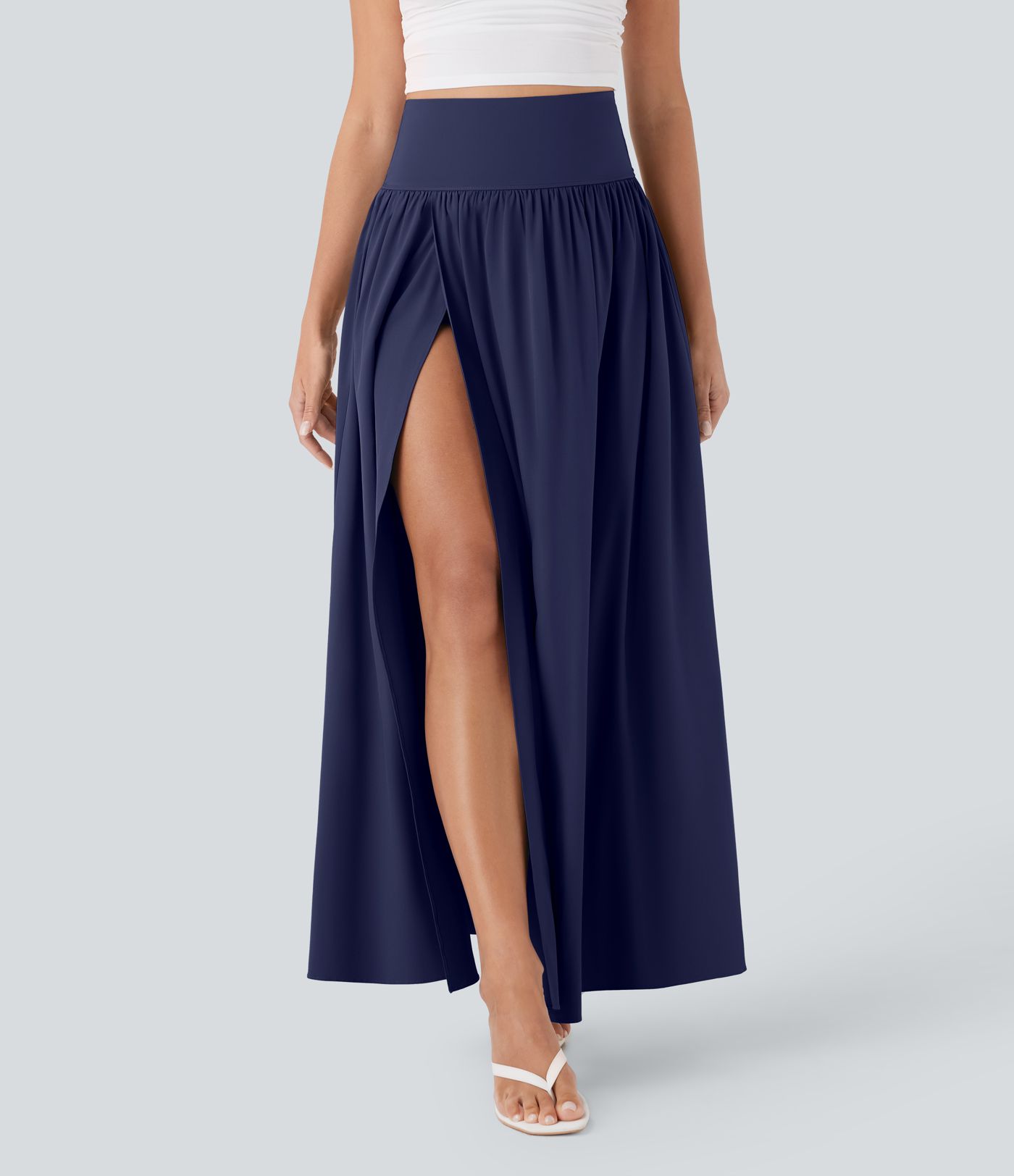 Breezeful™ High Waisted Tummy Control 2-in-1 Flowy Quick Dry Maxi Skirt