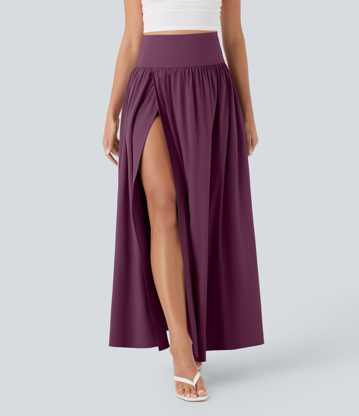 Breezeful™ High Waisted Tummy Control 2-in-1 Flowy Quick Dry Maxi Skirt Breezeful™ High Waisted Tummy Control 2-in-1 Flowy Quick Dry Maxi Skirt