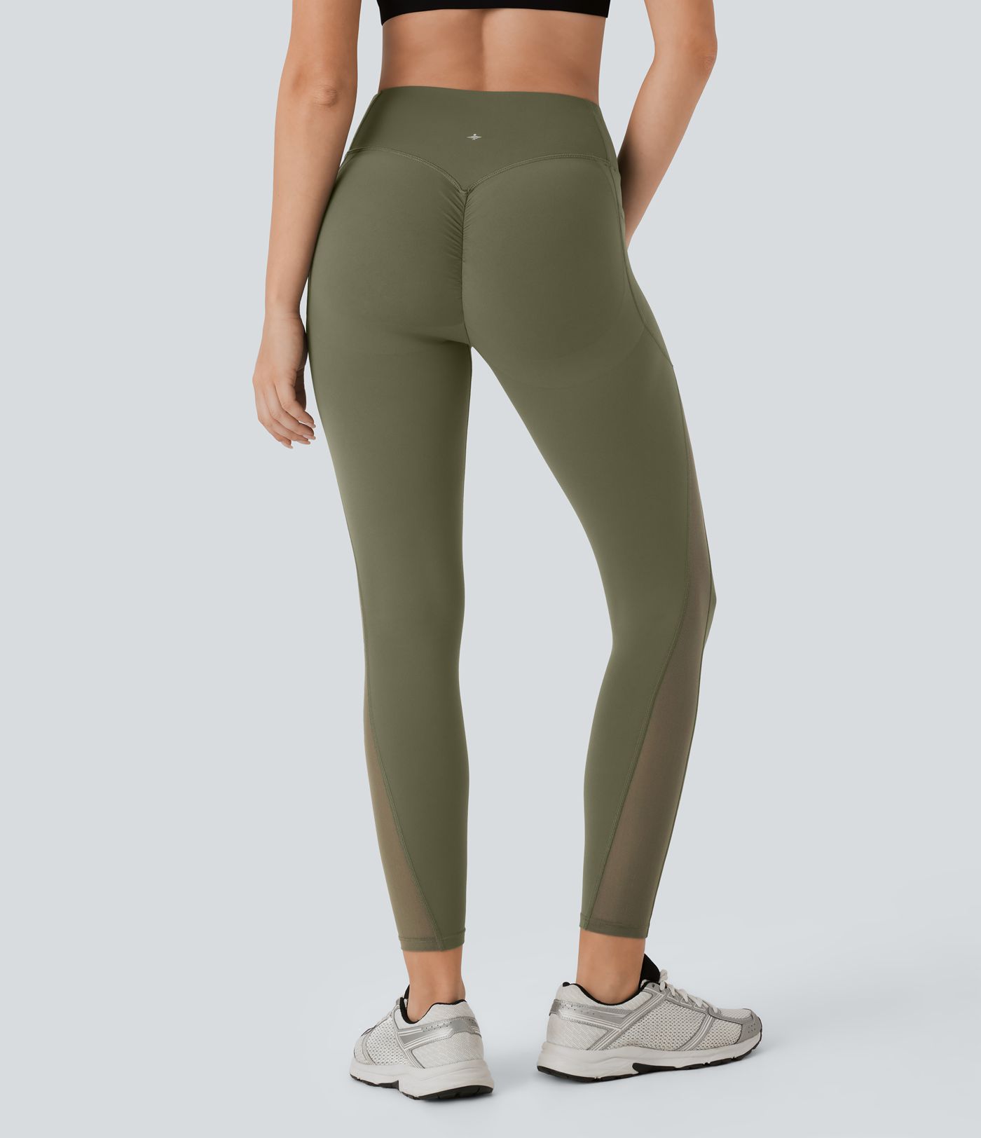 Halara UltraSculpt™ - Workout-Leggings mit hohem Bund, Tasche, Bauchkontrolle und Kontrast-Mesh - Po-Lifting