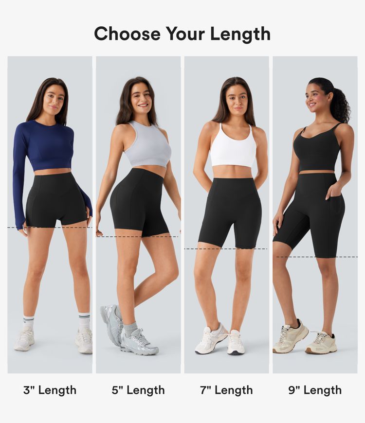 SoCinched High Waisted Butt Lifting Tummy Control Side Pocket Shaping Workout UltraSculpt Biker Shorts 3''