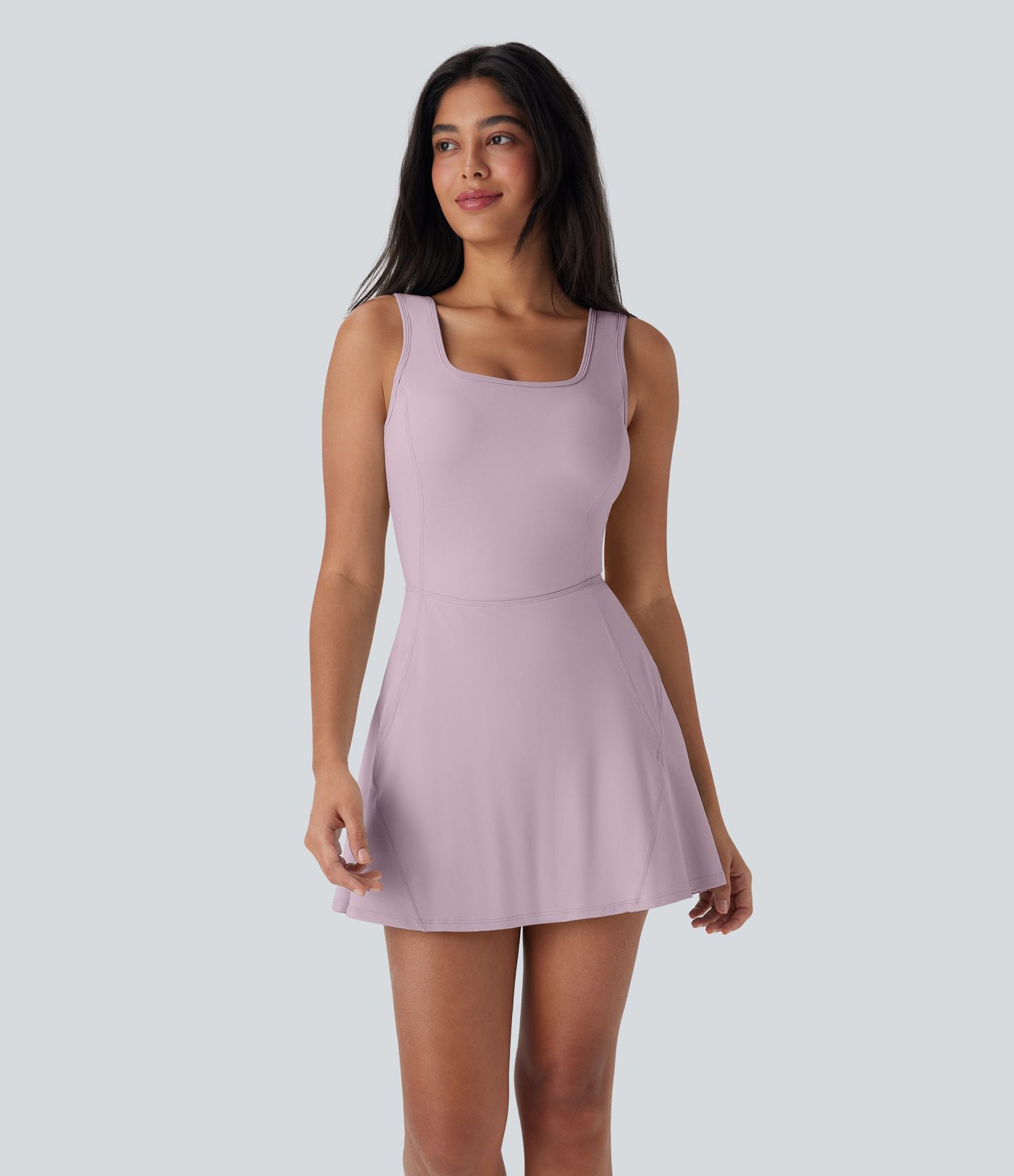 SoftlyZero™ Luftiger U-Ausschnitt 2-in-1 Taschen Mini Kühl-Touch Tanz Aktiv Kleid-Leicht Gemacht