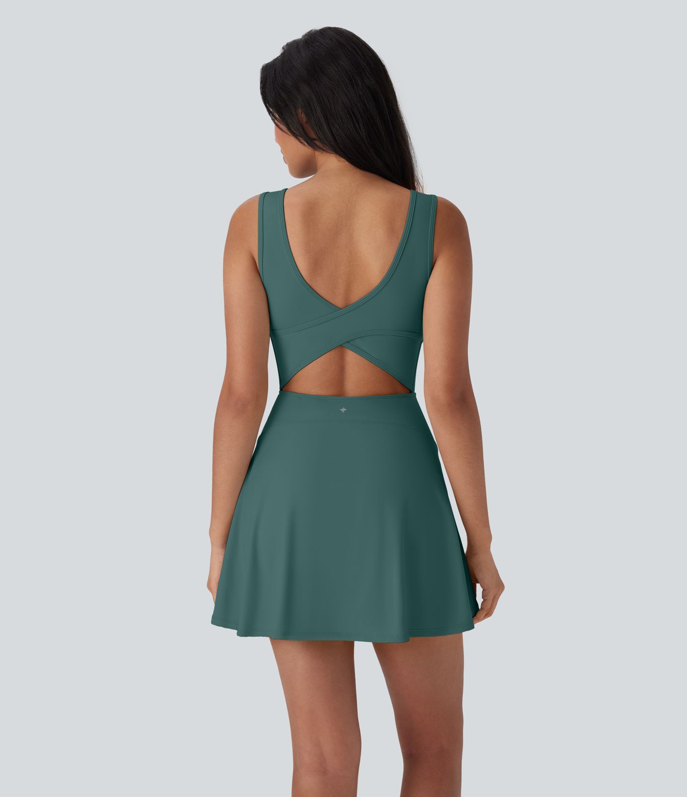 SoftlyZero™ Airy U Neck 2-in-1 Pocket Mini Cool Touch Dance Active Dress-Easy Peezy