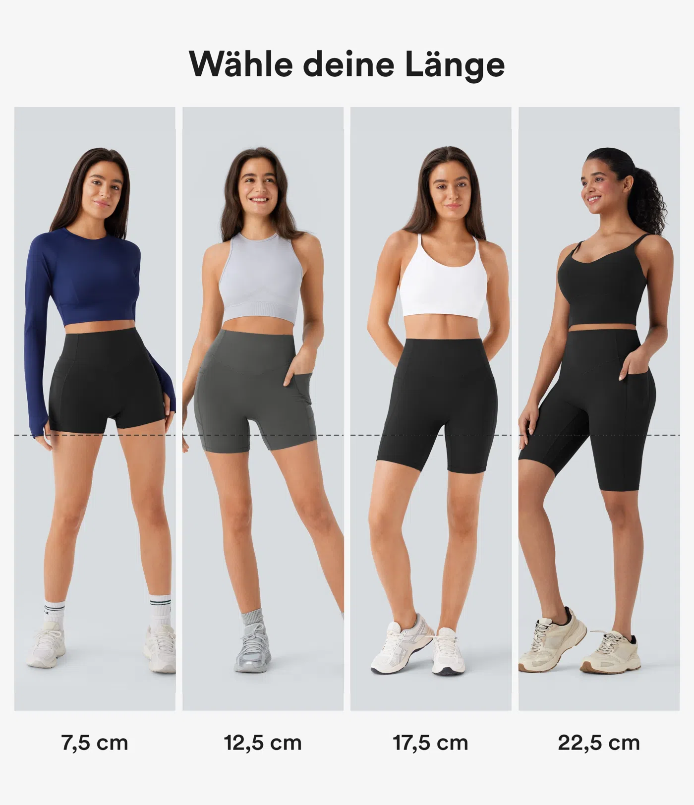 Halara UltraSculpt™ - Formende Workout-Shorts mit hohem Bund, Seitentaschen, Booty-Scrunch und Seitentaschen - Po-Lifting, 17,8 cm Halara UltraSculpt™ - Formende Workout-Shorts mit hohem Bund, Seitentaschen, Booty-Scrunch und Seitentaschen - Po-Lifting, 17,8 cm