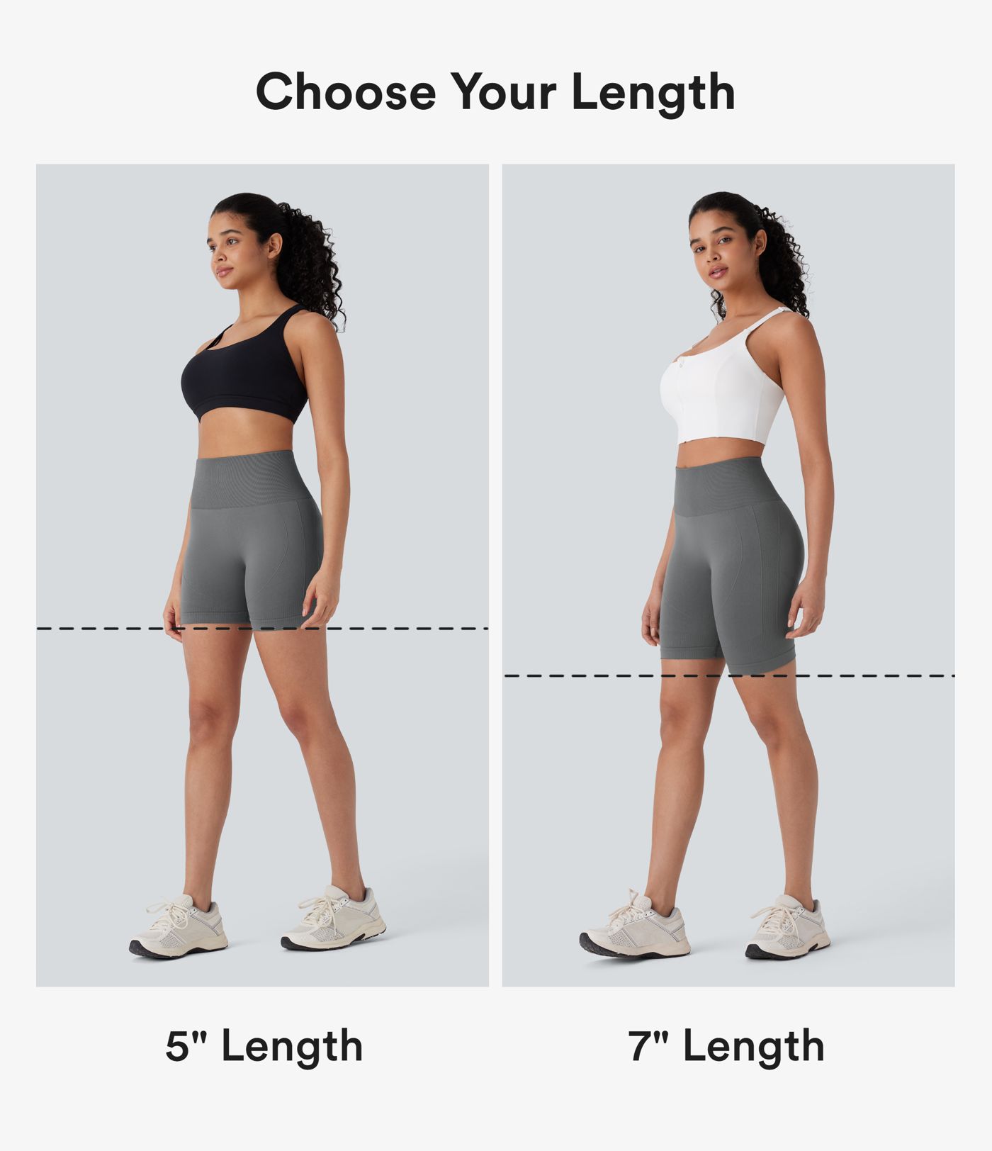 OneForm Seamless Flow High Waisted Tummy Control Butt Lifting Yoga Biker Shorts 5''