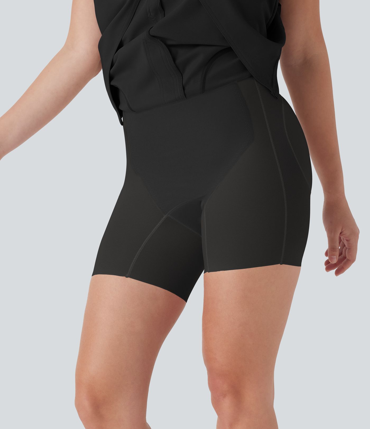 High Waisted Tummy Control Butt Lifting Casual Bodycon Skirt with Built-in Shapewear Shorts
