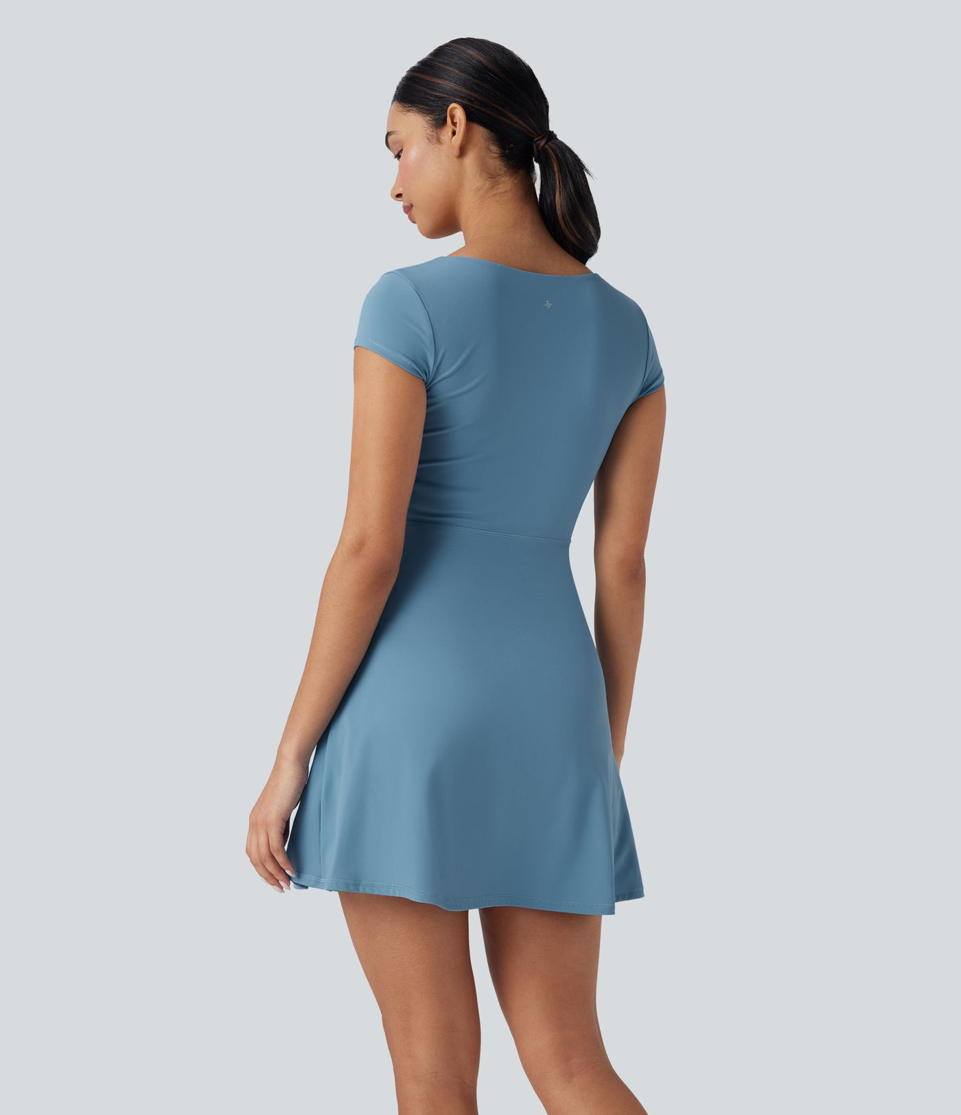 SoftlyZero™ Plush Squzre Neck Corset 2-in-1 Mini Casual Dress with Pocket