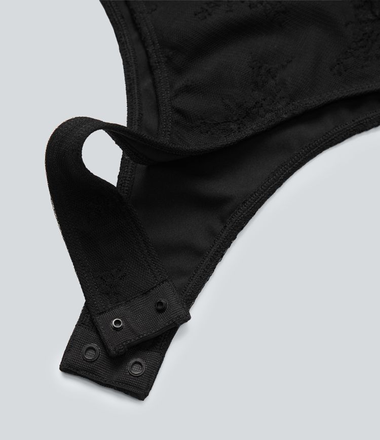 Backless Lace Casual Bodysuit