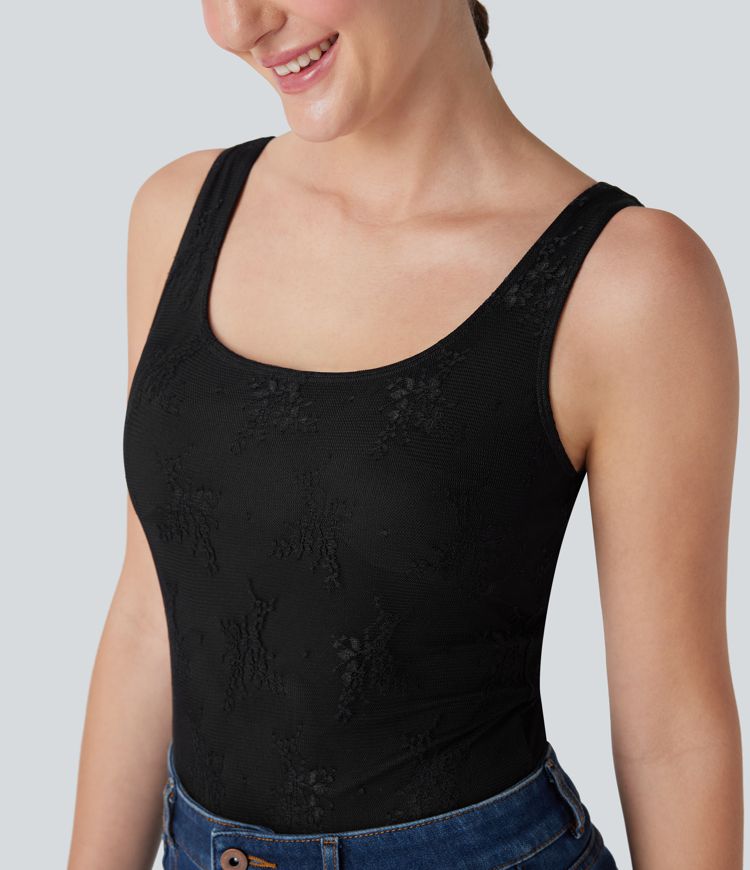 Backless Lace Casual Bodysuit